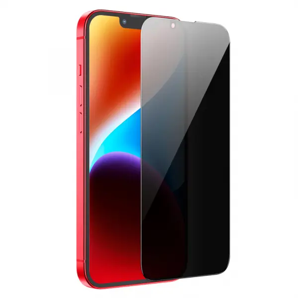Folie de protectie Ecran Privacy HOCO G15 pentru Apple iPhone 12 Pro Max, Sticla Securizata, Full Glue, 5D