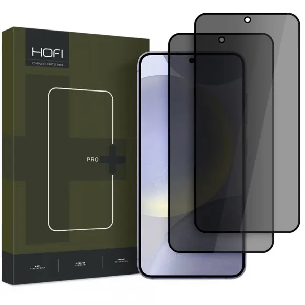 Folie de protectie Ecran Privacy HOFI Glass PRO+ pentru Samsung Galaxy S25 S931, Sticla Securizata, Full Glue, Set 2 bucati