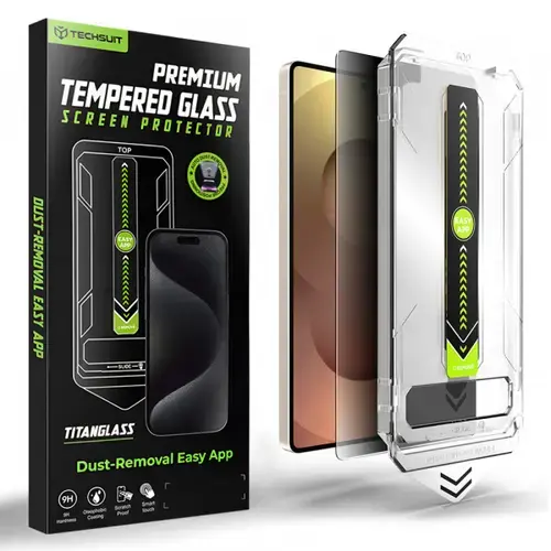 Folie de protectie Ecran Privacy Techsuit TitanGlass CrystalHD pentru Samsung Galaxy S26 Ultra, Sticla Securizata, Full Glue