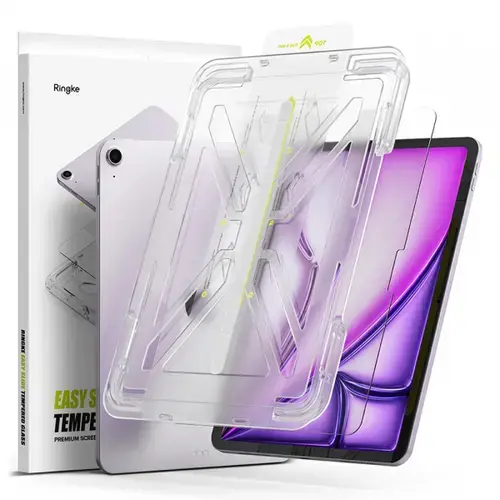 Folie de protectie Ecran Ringke Easy Slide pentru Apple iPad Air 13 (2025) / Air 13 (2024), Sticla Securizata, Full Glue