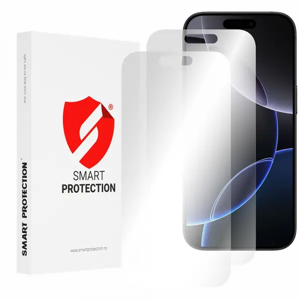 Folie de protectie Ecran Smart Protection Premium Classic pentru Apple iPhone 16 Pro, Plastic, Set 2 bucati
