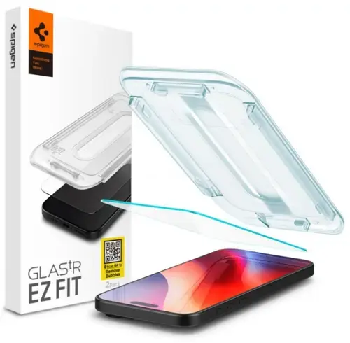 Folie de protectie Ecran Spigen EZ FIT pentru Apple iPhone 16 Pro, Sticla Securizata, Full Glue