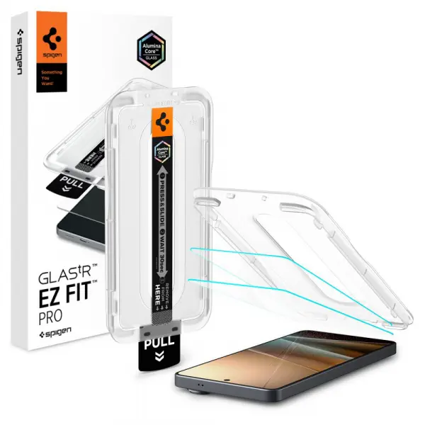 Folie de protectie Ecran Spigen GlastR EZ FIT Pro Anti-Reflection pentru Samsung Galaxy S26 Ultra S948, Sticla Securizata, Full Glue, Set 2 bucati