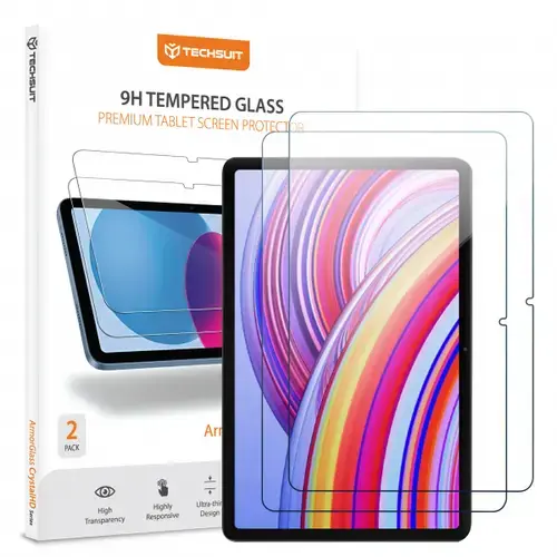 Folie de protectie Ecran Techsuit ArmorGlass CrystalHD pentru Xiaomi Redmi Pad Pro / Pad Pro 5G / Poco Pad, Sticla Securizata, Full Glue, Set 2 bucati