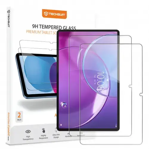 Folie de protectie Ecran Techsuit ArmorGlass CrystalHD pentru Lenovo Idea Tab Pro Gen 2, Sticla Securizata, Full Glue, Set 2 bucati