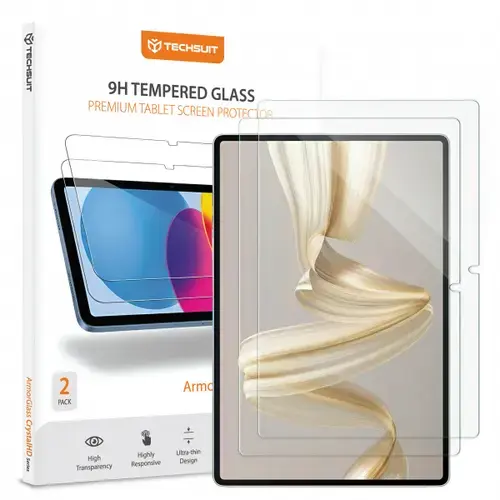 Folie de protectie Ecran Techsuit ArmorGlass CrystalHD pentru Huawei MatePad Pro 12.2 (2025), Sticla Securizata, Full Glue, Set 2 bucati