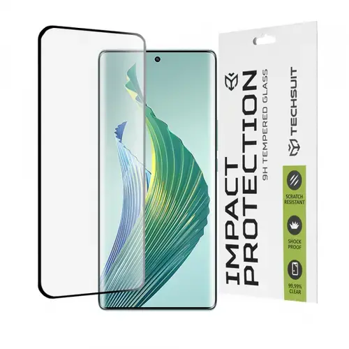 Folie de protectie Ecran Techsuit pentru Honor Magic5 Lite, Sticla Securizata, Full Glue, 111D