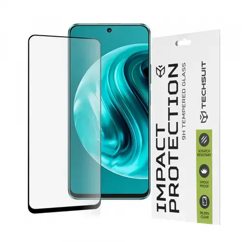 Folie de protectie Ecran Techsuit pentru Huawei nova 13i / nova 12i, Sticla Securizata, Full Glue, 111D (Transparent/Negru)