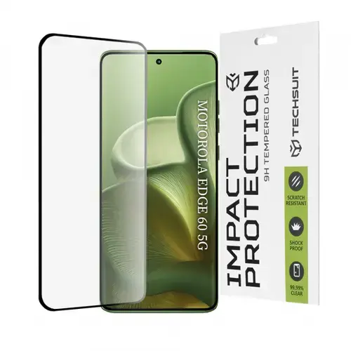 Folie de protectie Ecran Techsuit pentru Motorola Edge 60 Fusion / Edge 60, Sticla securizata, Full Glue, 111D, Neagra