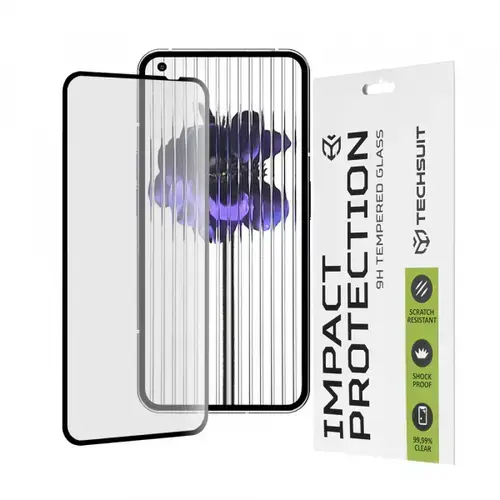 Folie de protectie Ecran Techsuit pentru Nothing Phone (1), Sticla Securizata, Full Glue, 111D
