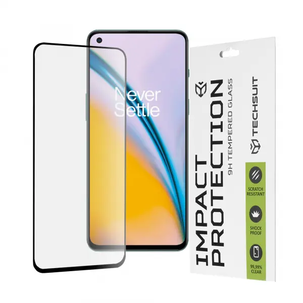 Folie de protectie Ecran Techsuit pentru OnePlus Nord 2T / Nord CE 5G / Nord 2 5G, Sticla Securizata, Full Glue, 111D, Neagra