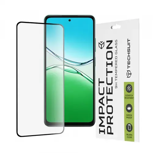 Folie de protectie Ecran Techsuit pentru Oppo A5 4G, Sticla Securizata, Full Glue, 111D