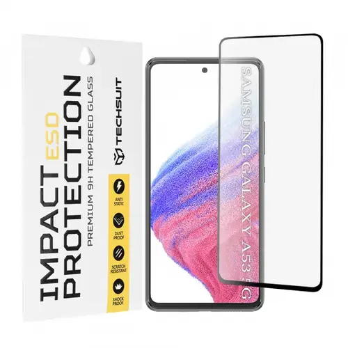 Folie de protectie Ecran Techsuit pentru Samsung Galaxy A53 5G A536, Sticla Securizata, Full Glue