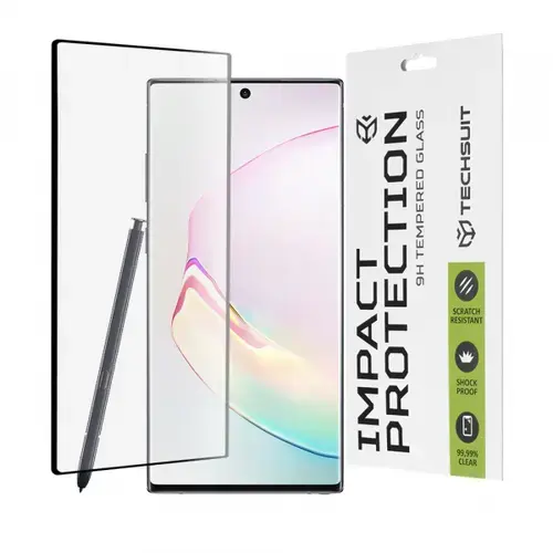 Folie de protectie Ecran Techsuit pentru Samsung Galaxy Note 10 5G N971 / Note10 N970, Sticla Securizata, Full Glue, 111D