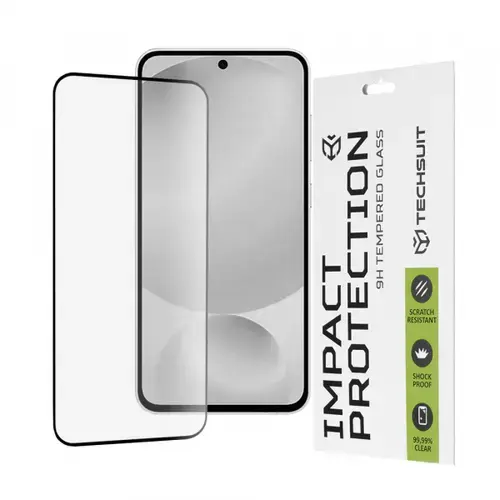 Folie de protectie Ecran Techsuit pentru Samsung Galaxy S25 FE, Sticla Securizata, Full Glue, 111D