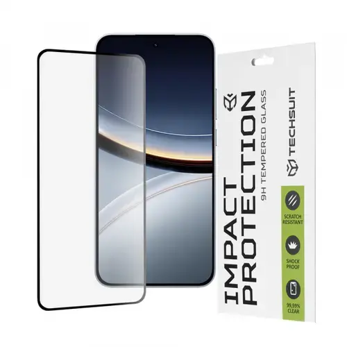 Folie de protectie Ecran Techsuit pentru Xiaomi Poco F7, Sticla Securizata, Full Glue, 111D
