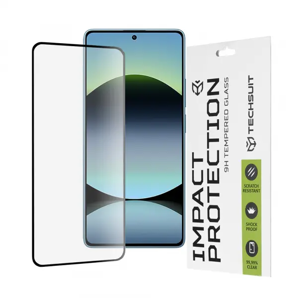 Folie de protectie Ecran Techsuit pentru Xiaomi Redmi Note 14S, Sticla Securizata, Full Glue, 111D, Neagra