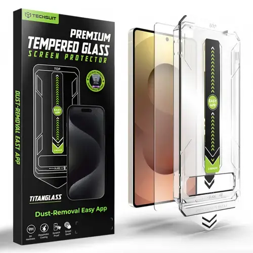 Folie de protectie Ecran Techsuit TitanGlass CrystalHD pentru Samsung Galaxy S26 Ultra, Sticla Securizata, Full Glue