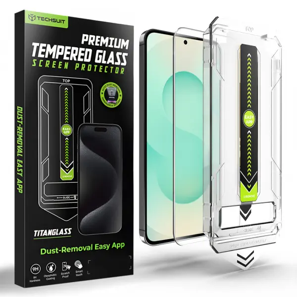 Folie de protectie Ecran Techsuit TitanGlass CrystalHD pentru Samsung Galaxy S26 Plus S947, Sticla Securizata, Full Glue