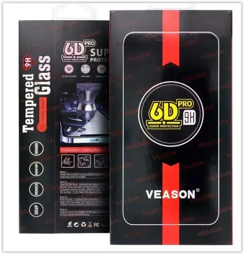 Folie de protectie Ecran Veason PRO pentru Samsung Galaxy A06 A065, Sticla Securizata, Full Glue, 6D, Neagra