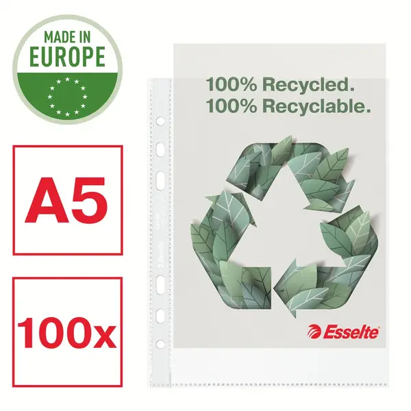 Folie de protectie Esselte Recycled reciclat PP A5 70 mic 100 buc/cutie standard Folie de protectie Esselte Recycled reciclat PP A5 70 mic 100 buc/cutie standard