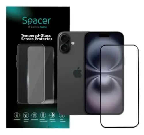 Folie de protectie Spacer SPPG-AP-IP16PL-TG pentru iPhone 16 Plus