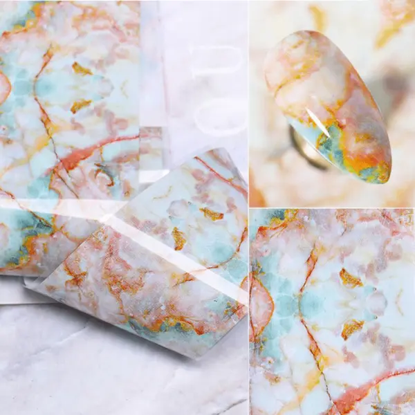 Folie de transfer Marble BP-05 4x100 cm | Decor marmură pentru unghii