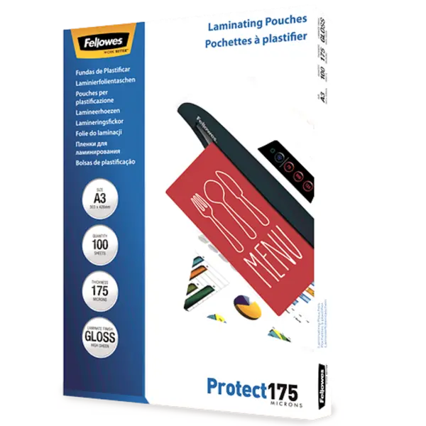 Folie laminat Fellowes A3 175 microni 100 bucati/top Folie laminat Fellowes A3 175 microni 100 bucati/top