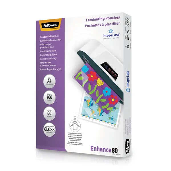 Folie laminat Fellowes A4 80 microni 100 bucati/top Folie laminat Fellowes A4 80 microni 100 bucati/top