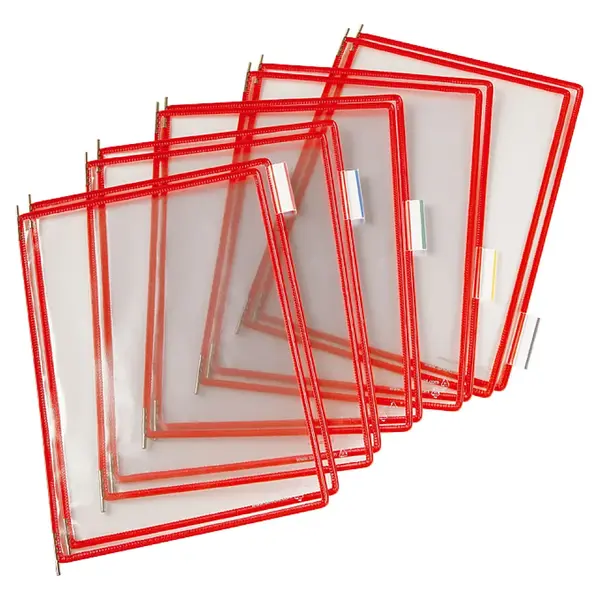 Folie pentru sistem de prezentare Tarifold A4 10 bucati/set Folie pentru sistem de prezentare Tarifold A4 10 bucati/set rosu