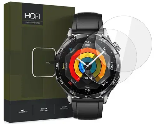 Folie Protectie HOFI Glass PRO+ pentru Huawei Watch GT 5 46mm, Set 2 bucati, Sticla Securizata