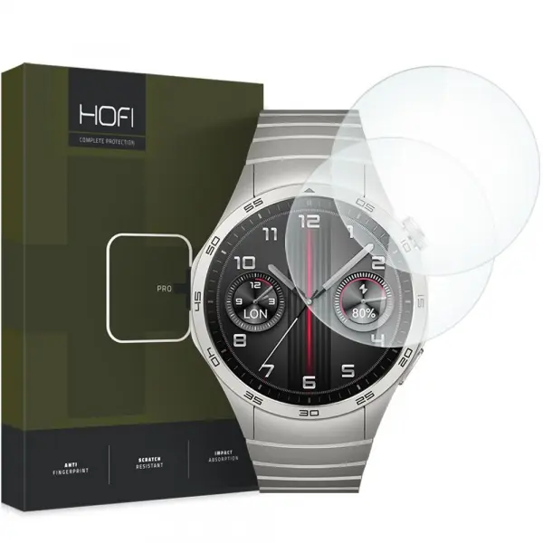 Folie Protectie HOFI PRO+ pentru Huawei Watch GT 4 46mm, Set 2 bucati, Sticla Securizata