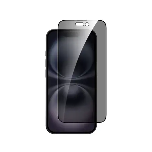 Folie protectie Privacy Dviced DV520022 pentru iPhone 16 Plus, cu aplicator (Transparent/Negru)