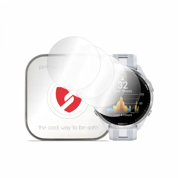 Folie Protectie Smart Protection Premium Classic pentru Garmin Forerunner 965, Set 4 bucati, Plastic