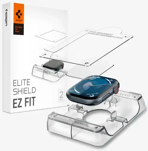 Folie Protectie Spigen EZ FIT pentru Apple Watch 42mm Series, Set 2 bucati, Sticla Securizata AFL08580
