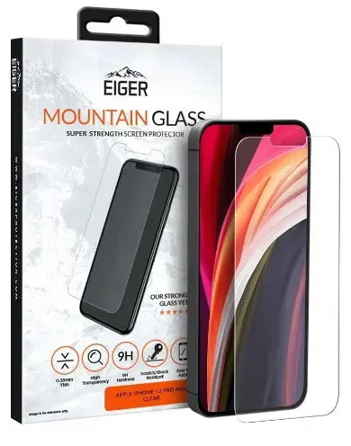 Folie Protectie Sticla Alumino-Silicata Eiger 2.5D Mountain Glass EGMSP00143 pentru Apple iPhone 12 Pro Max (Transparent)