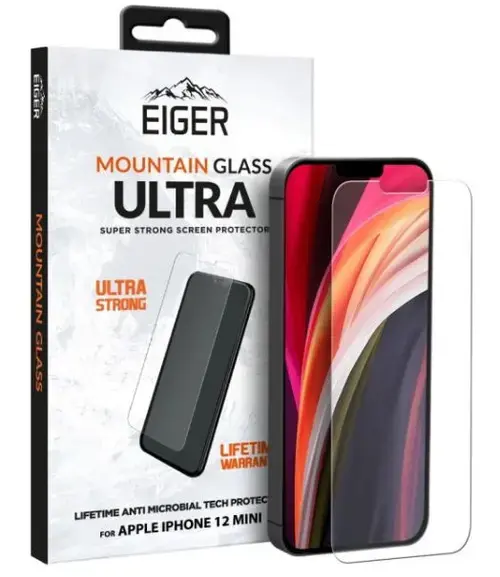 Folie Protectie Sticla Eiger 2.5D EGMSP00154 pentru iPhone 12 Mini (Transparent)
