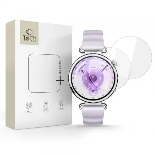 Folie Protectie Tech-Protect Fit+ pentru Huawei Watch GT 6 41mm, Set 2 bucati