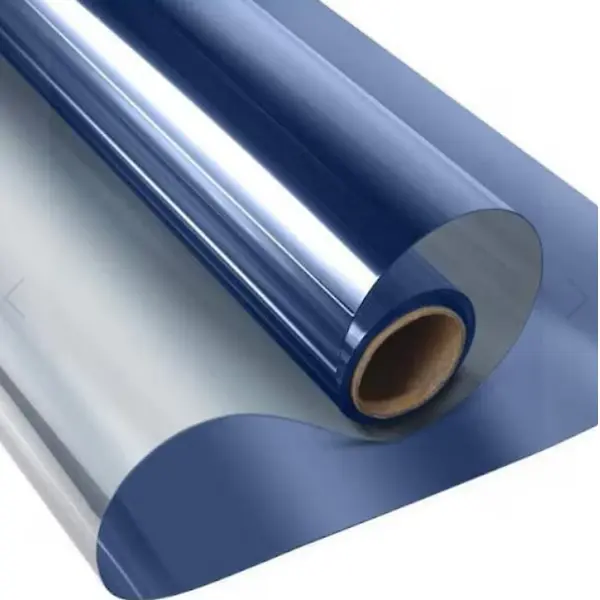 Folie Reflexiva Geam Interior Efect Oglinda Protectie UV Albastra 45x300cm