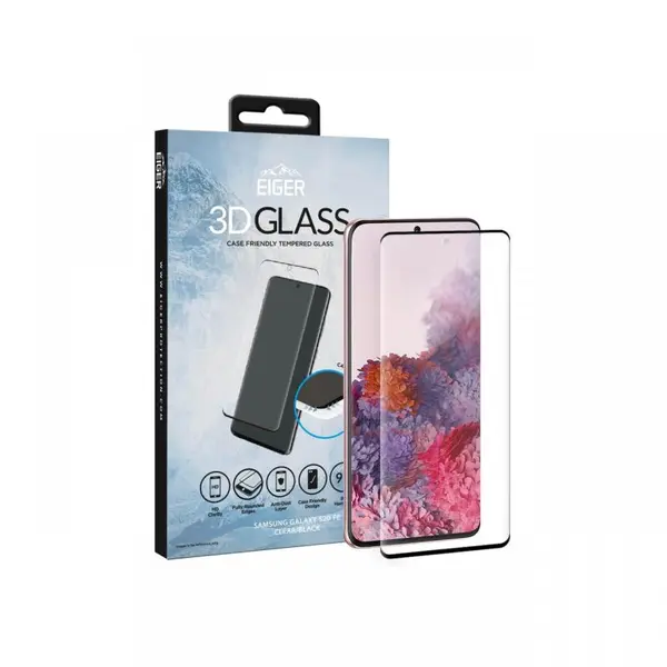 Folie Samsung Galaxy S20 FE G780 / S20 FE 5G Eiger Sticla 3D Case Friendly Clear Black