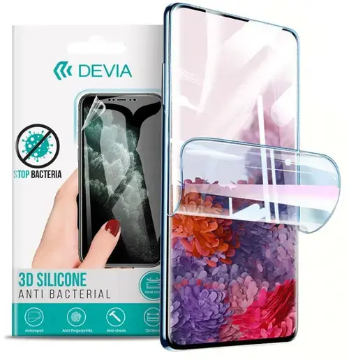 Folie Silicon Antibacterian Devia DFSAZTEBV40P pentru ZTE Blade V40 Pro (Transparent)