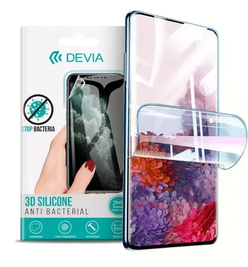 Folie Silicon Antibacterian Devia Pentru Huawei P40 Pro (Transparent)