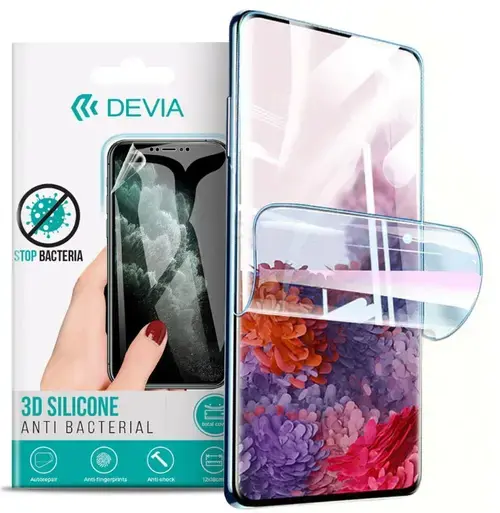 Folie Silicon Antibacterian Devia Pentru Oppo Find X5 Pro 5G (Transparent)