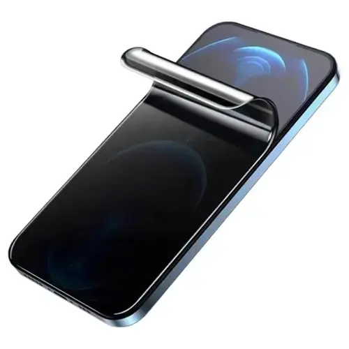 Folie Silicon Lemontti LEMFSPIXVIIPM Privacy pentru iPhone 17 Pro Max (Transparent/Negru)