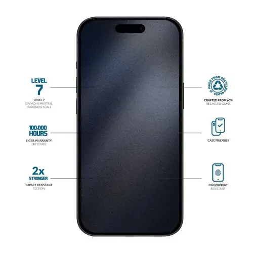 Folie Sticla 3D Mountain Glass Eiger pentru iPhone 16 Pro Max, Transparenta