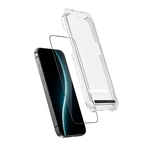 Folie Sticla Benks Premium Glass Warrior Sapphire Coating pentru iPhone 17 / iPhone 16 Pro cu aplicator inclus, Negru