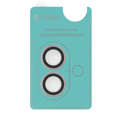 Folie Sticla Camera Peak Series Crystal Devia pentru iPhone 16 / 16 Plus pachet de 2 buc, Transparent
