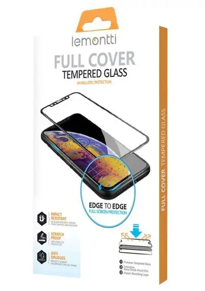 Folie Sticla Full Fit Lemontti LFSTFIP14PMBK pentru Apple iPhone 14 Pro Max (Negru)