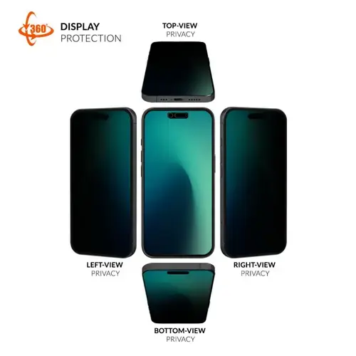 Folie Sticla Privacy Eiger Mountain Edge 360 GRS pentru iPhone 17 / iPhone 17 Pro / 16 Pro