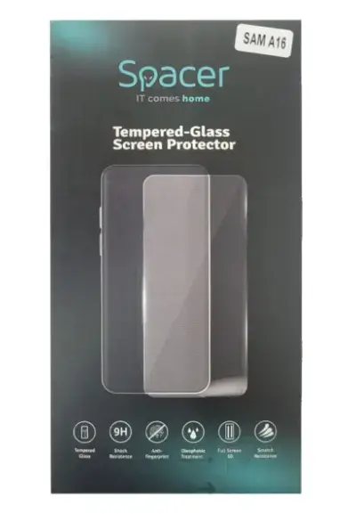 Folie Sticla Spacer pentru Samsung Galaxy A16 grosime 0.3mm, acoperire totala ecran, strat special anti-ulei si anti-amprenta